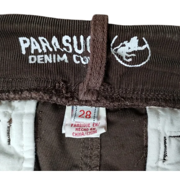 Vintage Parasuco Denim Cult Y2K Brown Corduroy Low Rise Pants Women's Size 28 - Picture 6 of 10
